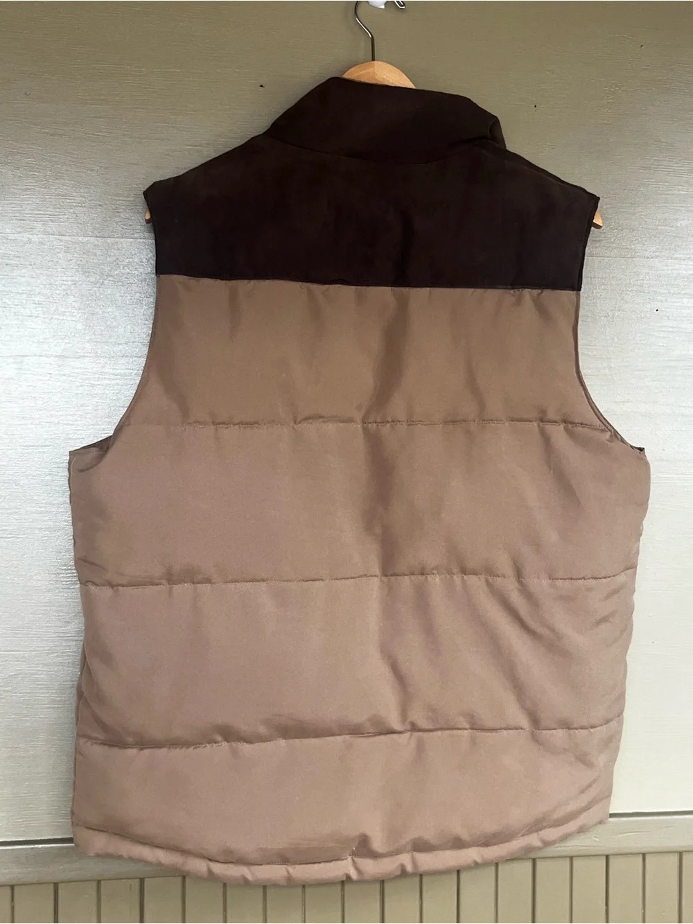 Coleman Quilted Brown Puffer Vest  Camping Outdoors Medium